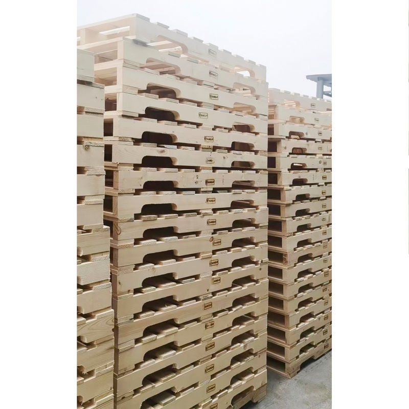 Lưu trữ kho 4 Way Block Pallet Củng cố gỗ bền được xử lý nhiệt