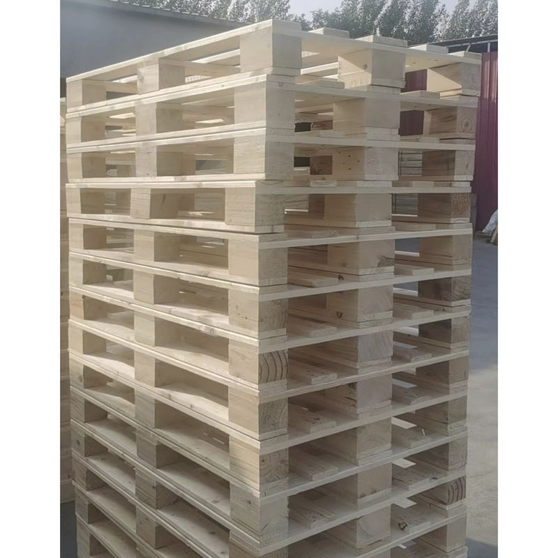 Lưu trữ kho 4 Way Block Pallet Củng cố gỗ bền được xử lý nhiệt