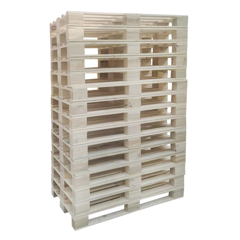 Lưu trữ kho 4 Way Block Pallet Củng cố gỗ bền được xử lý nhiệt
