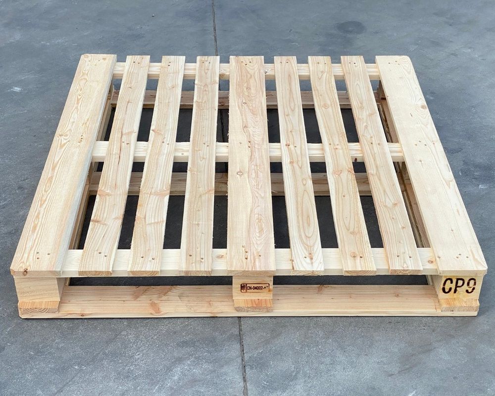Chuyển hàng hàng hóa Euro pallet Pallet gỗ được xử lý nhiệt để xuất khẩu 4 Way