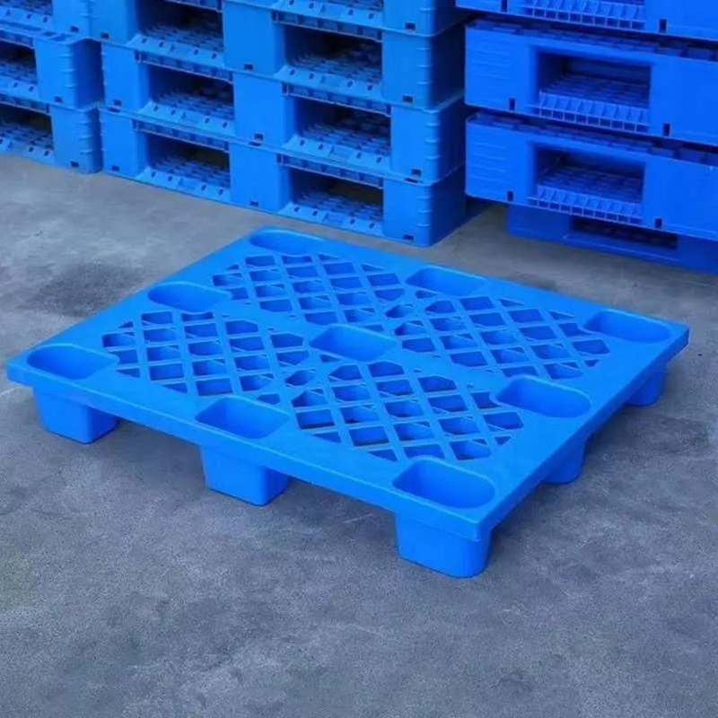 Pallet nhựa một mặt lưới bền công nghiệp, lối vào 4 chiều, thân thiện với môi trường, tái chế, vận chuyển hậu cần kho